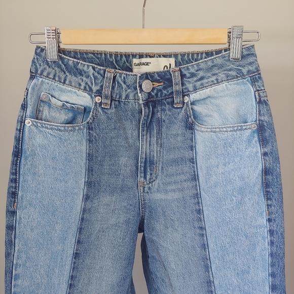 Garage Two-Tone High Rise Mom Jeans Size 1 - Picture 4 of 16